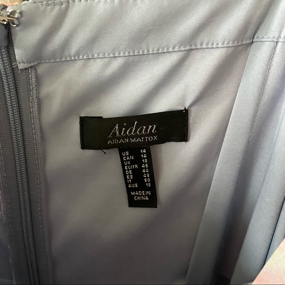 New Aidan Mattox Floral Tiered Square Neck Maxi Dress - Picture 7 of 7